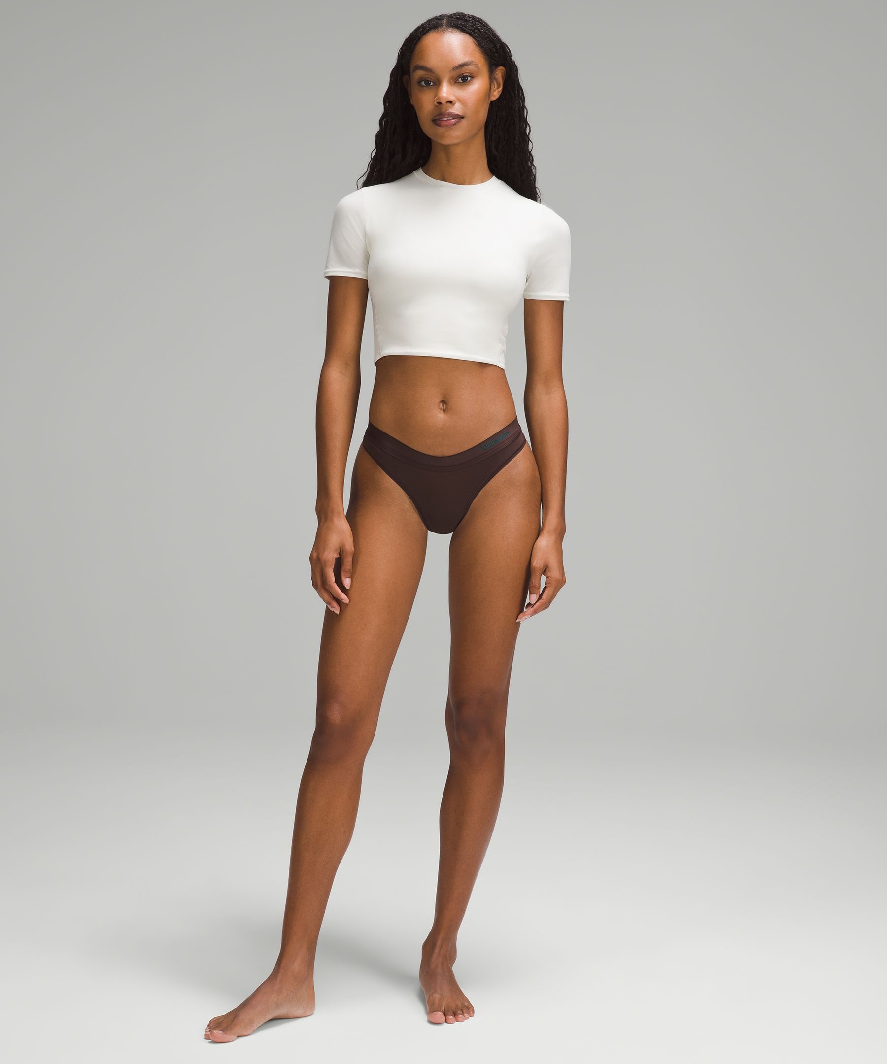 Nulu Mesh Logo Dipped-Waist Thong Underwear sold by Lululemon product image thumbnail 3