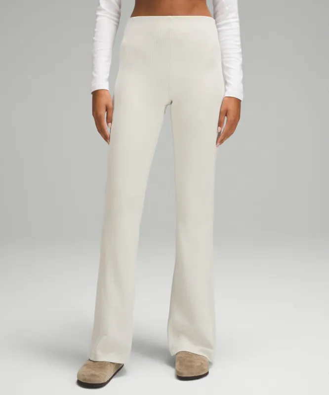 Brushed Softstreme Ribbed Zip Flared Pant 32.5" sold by Lululemon