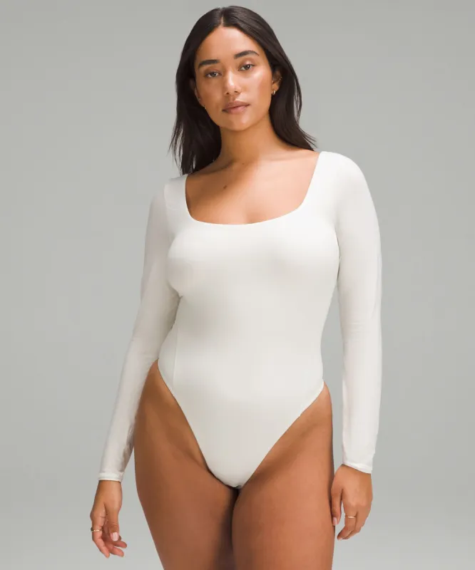 Wundermost Ultra-Soft Nulu Square-Neck Long-Sleeve Bodysuit sold by Lululemon