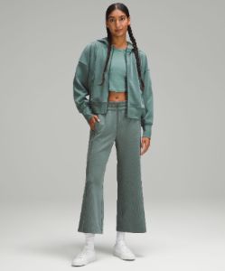 Ribbed Softstreme Mid-Rise Wide-Leg Cropped Pant 25" sold by Lululemon
