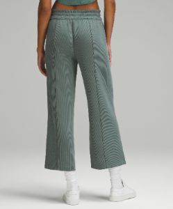 Ribbed Softstreme Mid-Rise Wide-Leg Cropped Pant 25" sold by Lululemon