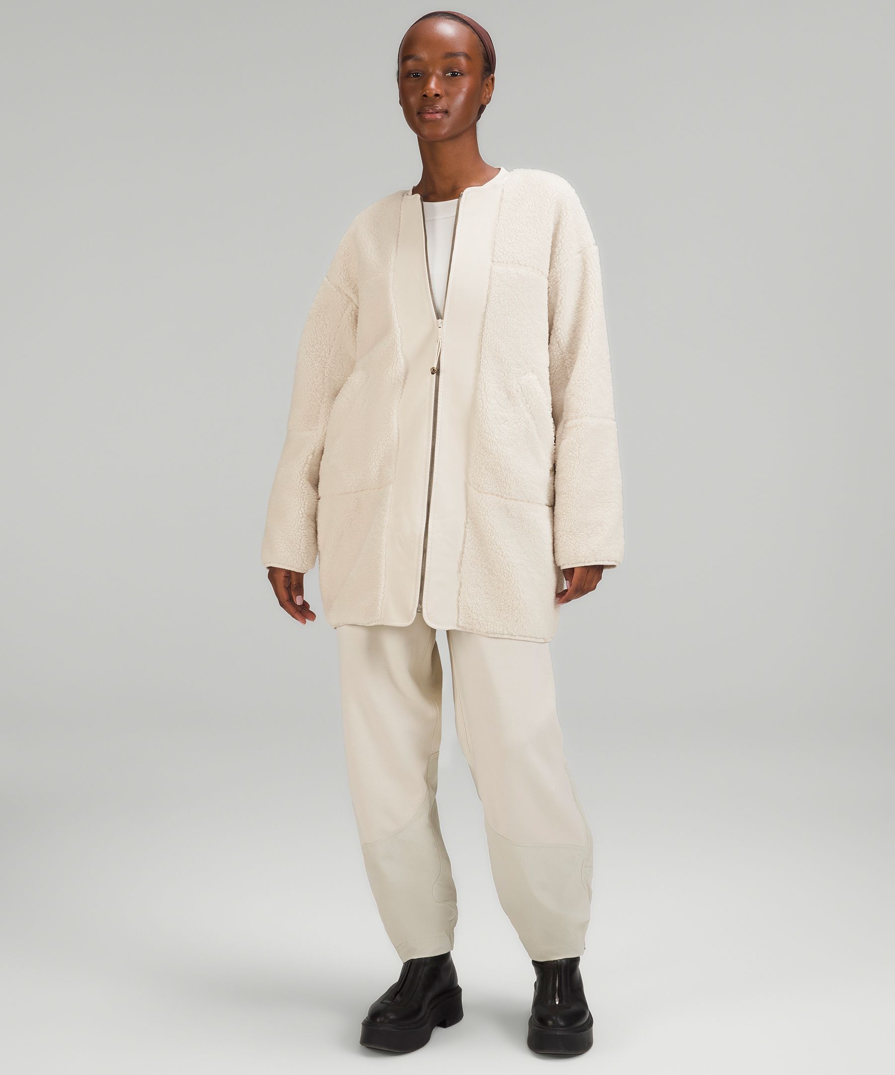 Collarless Textured Fleece Full Zip sold by Lululemon