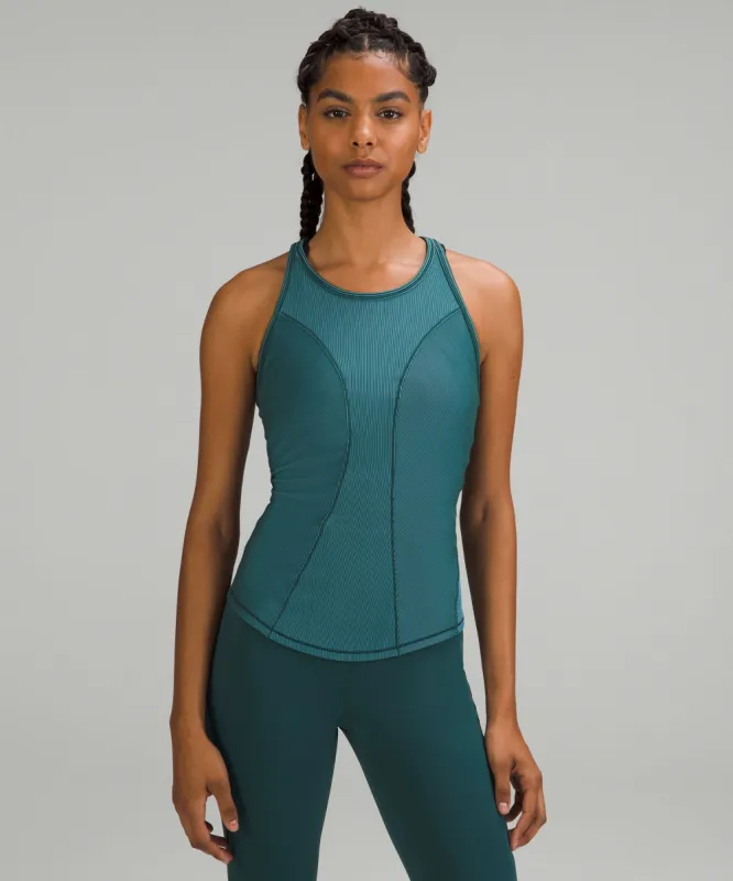 Base Pace Two-Toned Ribbed Tank Top sold by Lululemon