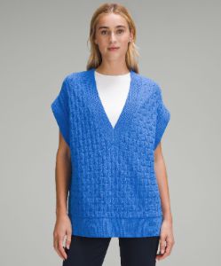 Cable-Knit Relaxed-Fit Sweater Vest sold by Lululemon