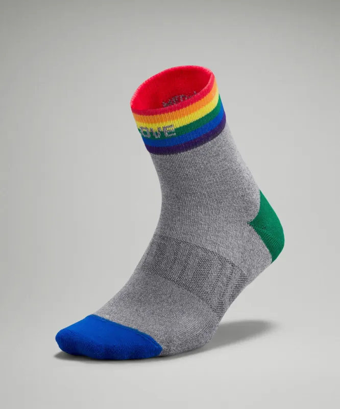 Women's Daily Stride Mid-Crew Socks Rainbow *Wordmark sold by Lululemon