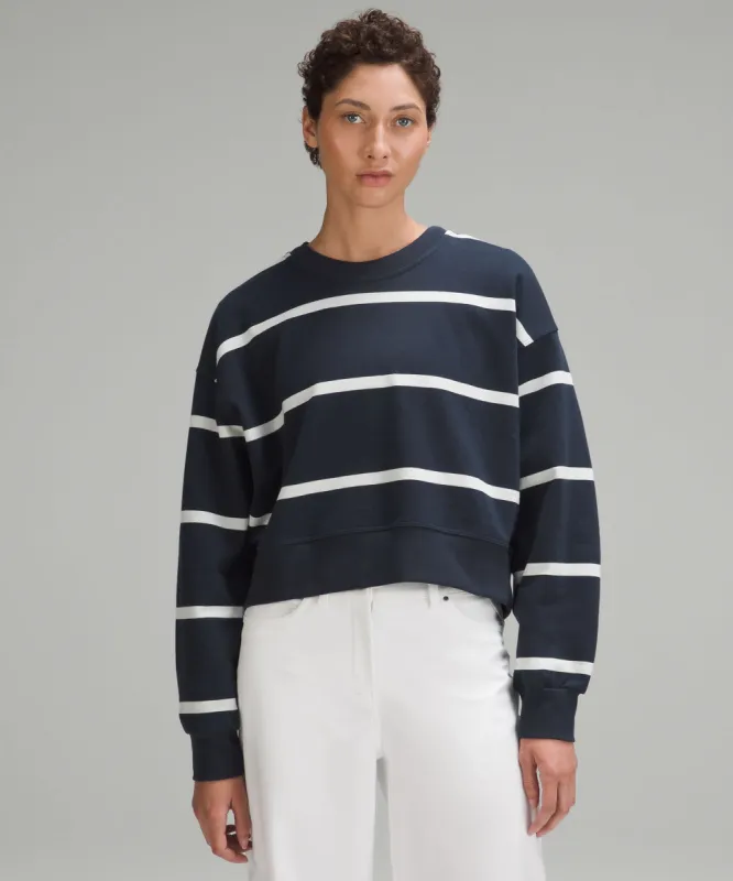 Perfectly Oversized Cropped Crew *Stripe sold by Lululemon
