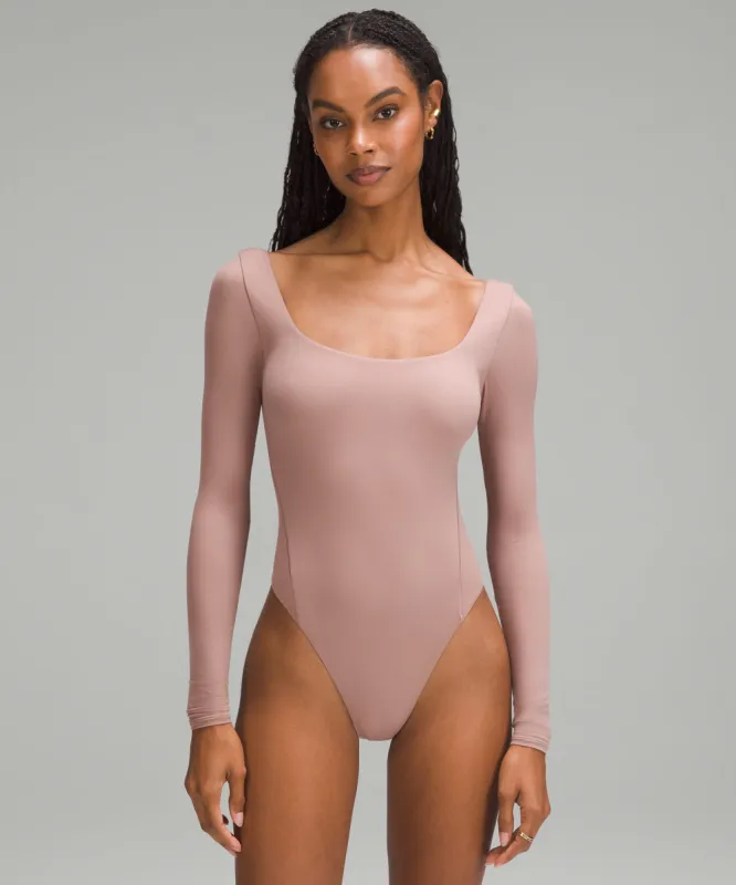 Wundermost Ultra-Soft Nulu Square-Neck Long-Sleeve Bodysuit sold by Lululemon