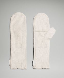 Women's Ribbed Merino Wool-Blend Knit Mittens sold by Lululemon