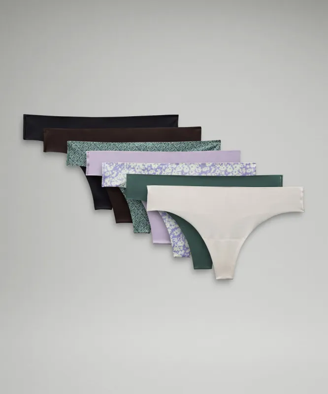 InvisiWear Mid-Rise Thong Underwear *7 Pack sold by Lululemon