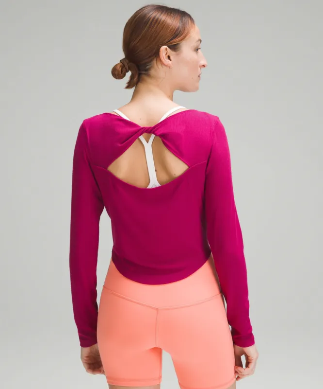 Modal Silk Twist-Back Yoga Long-Sleeve Shirt made by Lululemon