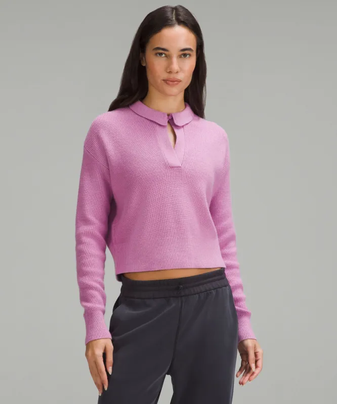 Collared Merino Wool-Blend Sweater sold by Lululemon