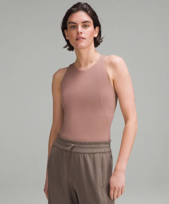 High-Neck Tight-Fit Shelf Bodysuit sold by Lululemon