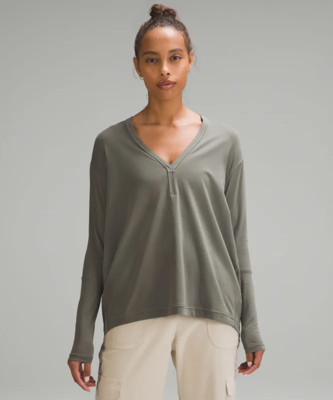 Back In Action V-Neck Long-Sleeve Shirt sold by Lululemon