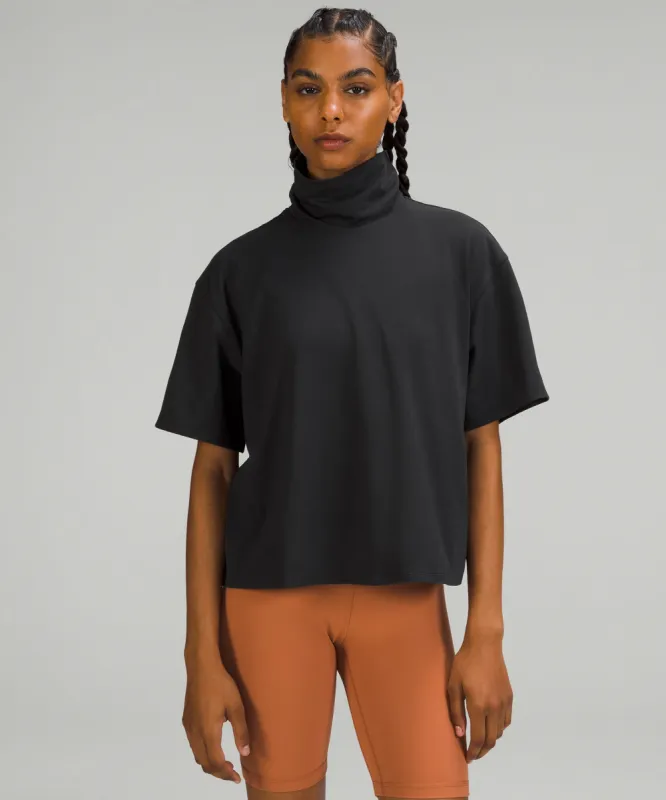 Relaxed-Fit Cotton-Blend Turtleneck T-Shirt sold by Lululemon