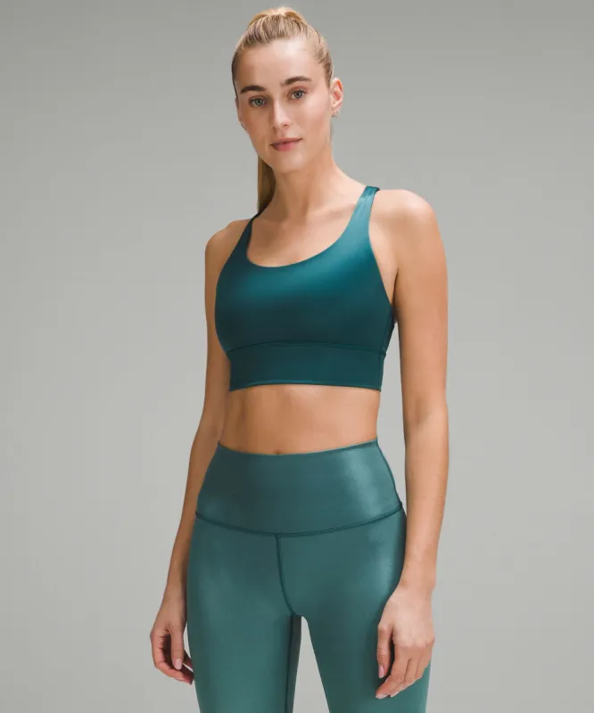 lululemon Energy Longline Bra *Medium Support, B-D Cups Foil sold by Lululemon