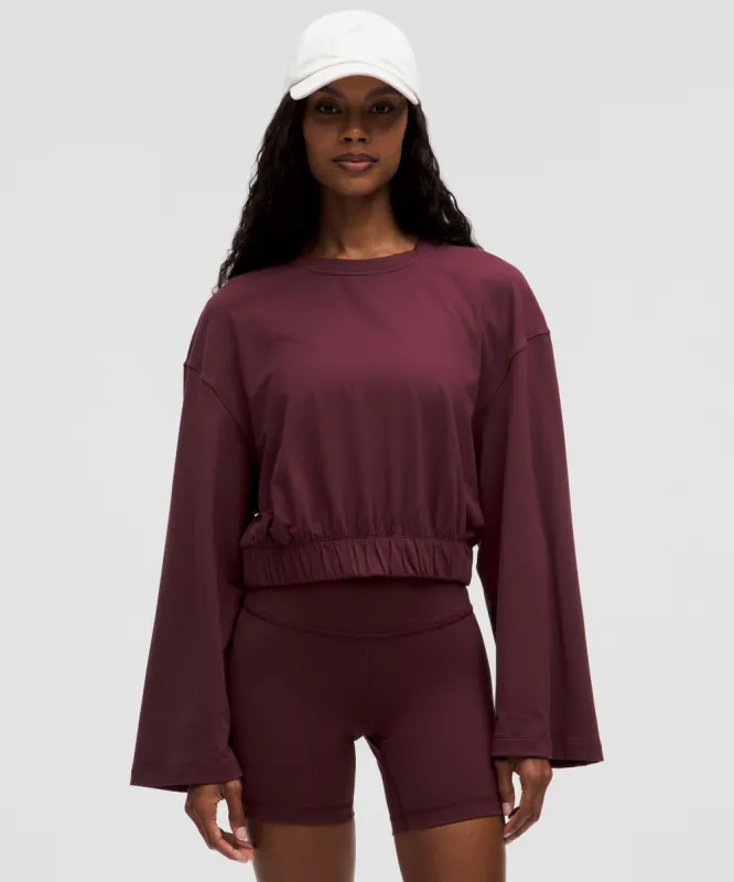 Soft Jersey Relaxed Cinchable Crewneck Long-Sleeve Shirt sold by Lululemon