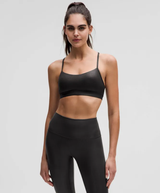 Flow Y Bra Nulu Light Support, A–C Cups *Ribbed Shine sold by Lululemon