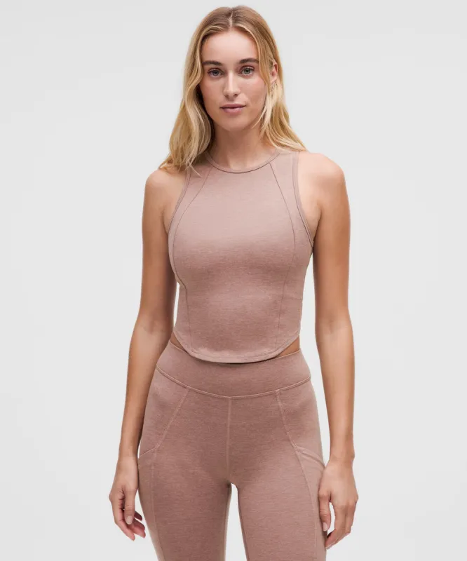 Soft Sueded Crewneck Cropped Tank Top sold by Lululemon