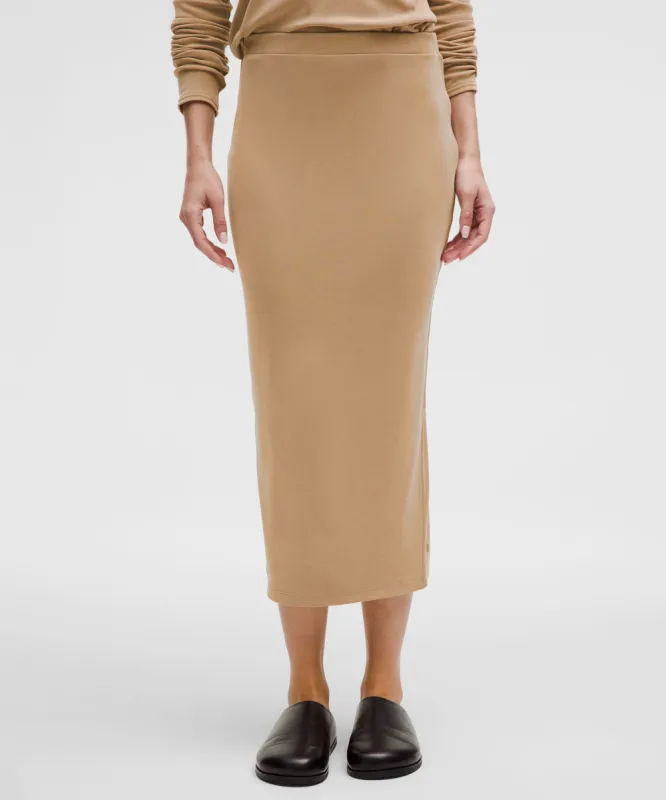 Drapey Softstreme Column Midi Skirt sold by Lululemon