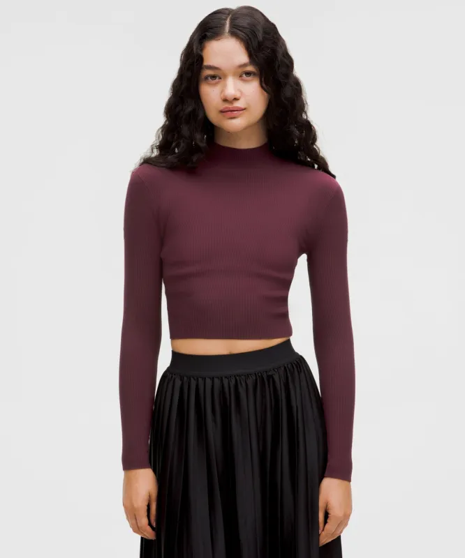Ribbed-Knit Twist-Back Mockneck Sweater sold by Lululemon