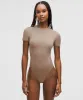 Wundermost Ultra-Soft Nulu Short-Sleeve Crew Thong Bodysuit sold by Lululemon
