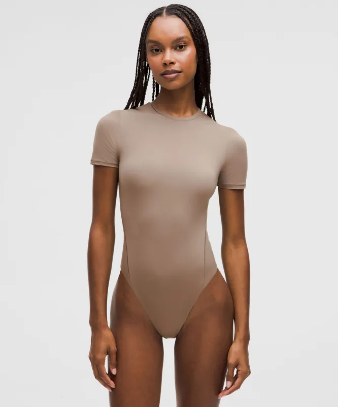 Wundermost Ultra-Soft Nulu Short-Sleeve Crew Thong Bodysuit sold by Lululemon
