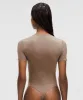Wundermost Ultra-Soft Nulu Short-Sleeve Crew Thong Bodysuit sold by Lululemon