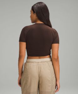 Wundermost Ultra-Soft Nulu Crewneck Cropped T-Shirt sold by Lululemon