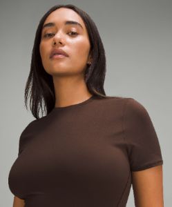 Wundermost Ultra-Soft Nulu Crewneck Cropped T-Shirt sold by Lululemon