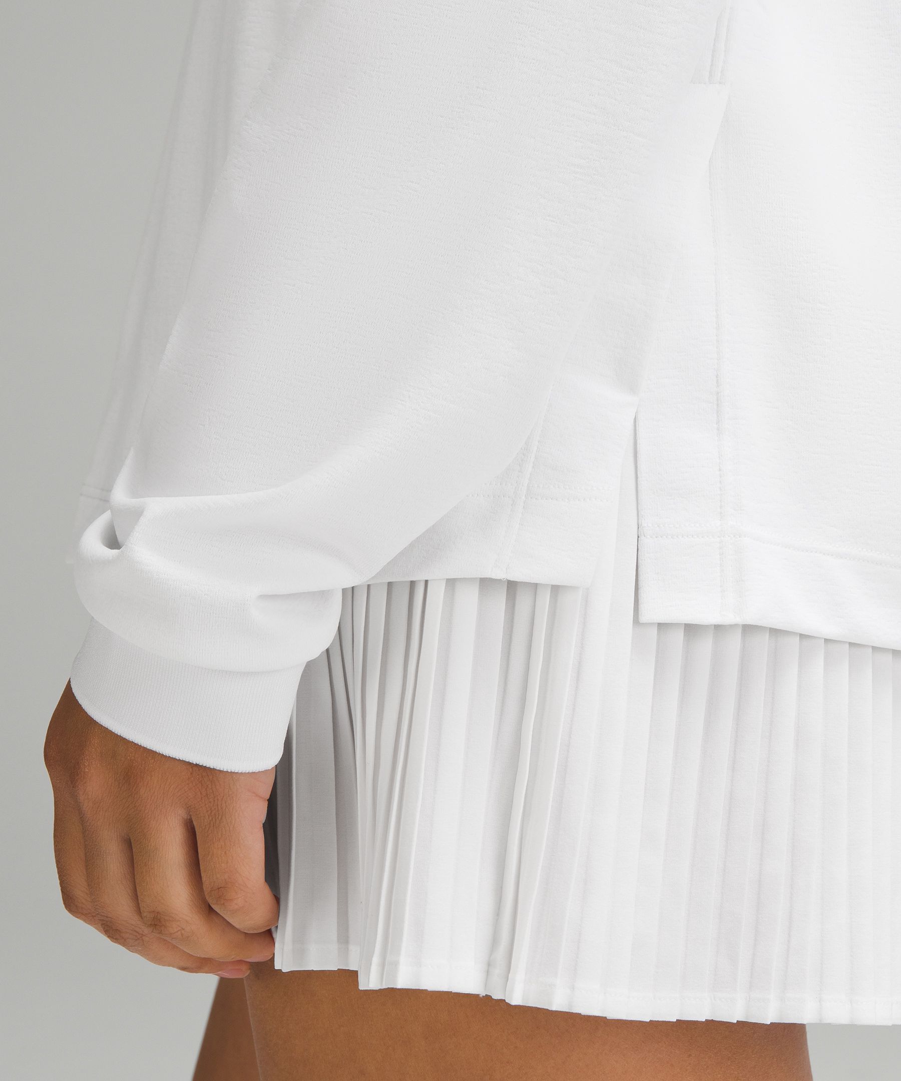 Tシャツ・カットソー WOOALONG Signature shirring layered long sleeve WHITE SF1DT Oversize long sleeve T-shirt - Women's fashion