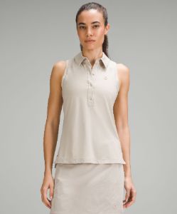 Quick Dry Sleeveless Polo Shirt *Straight Hem sold by Lululemon