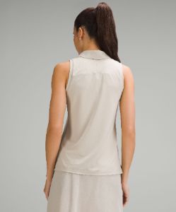 Quick Dry Sleeveless Polo Shirt *Straight Hem sold by Lululemon