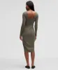 Ribbed Nulu Scoop-Back Long-Sleeve Dress sold by Lululemon