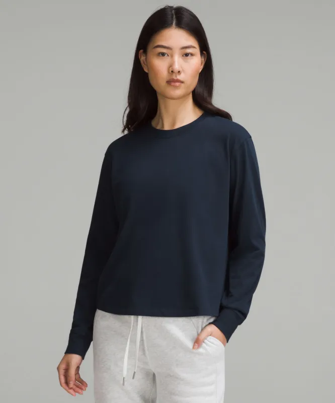 Relaxed-Fit Cotton Jersey Long-Sleeve Shirt sold by Lululemon