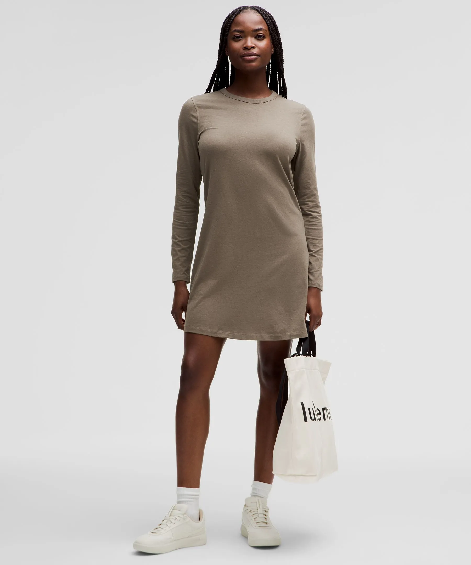 Classic-Fit Cotton-Blend Long-Sleeve Dress sold by Lululemon