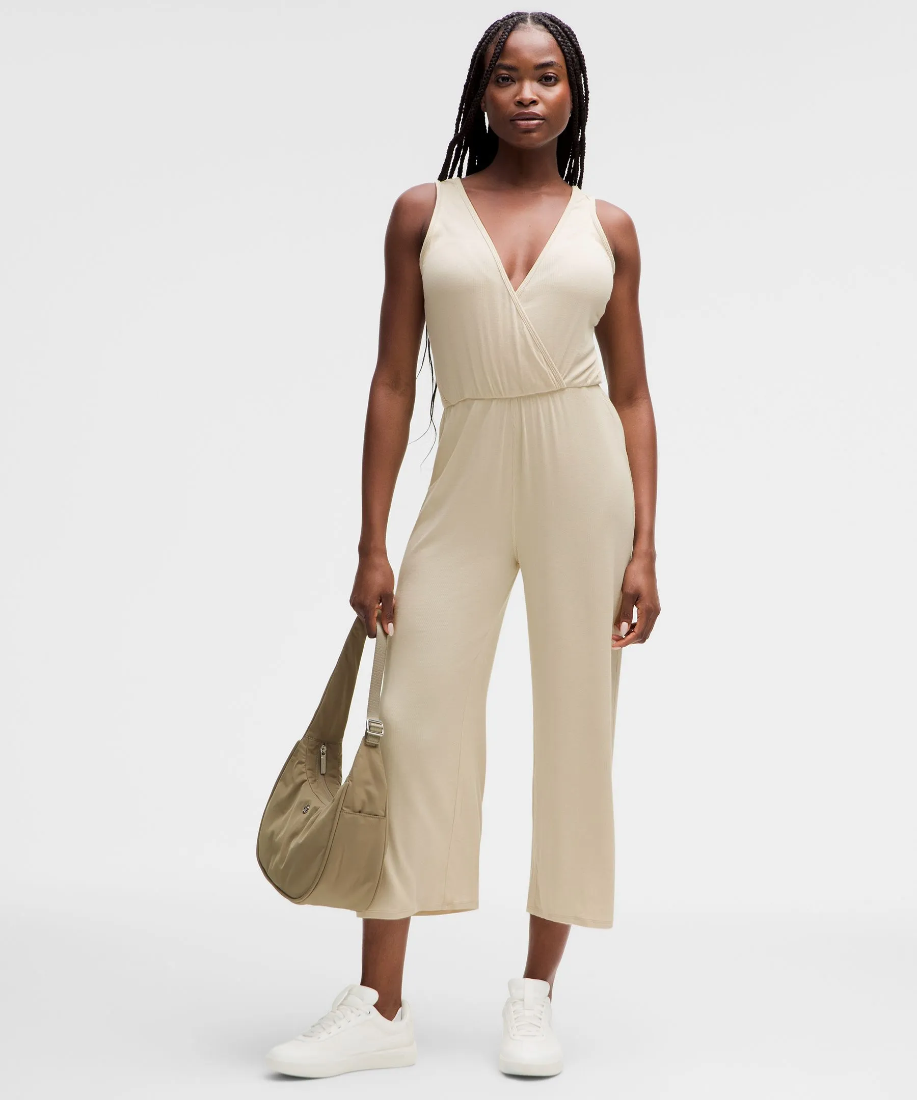 Cropped Wide-Leg Ribbed Jumpsuit sold by Lululemon