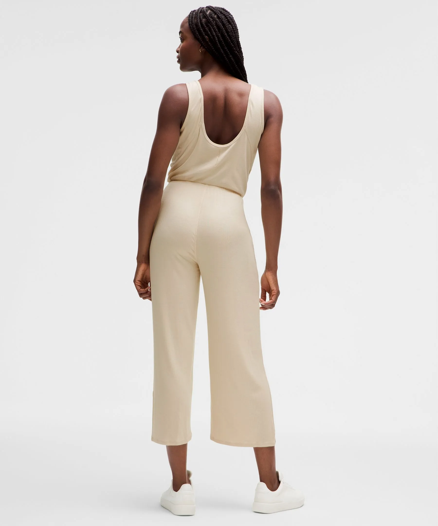 Cropped Wide-Leg Ribbed Jumpsuit sold by Lululemon product image thumbnail 2