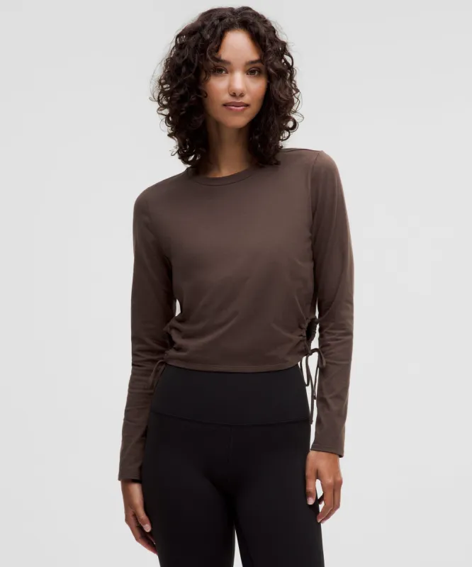 Cinched Cut-Outs Cotton Long-Sleeve Shirt sold by Lululemon