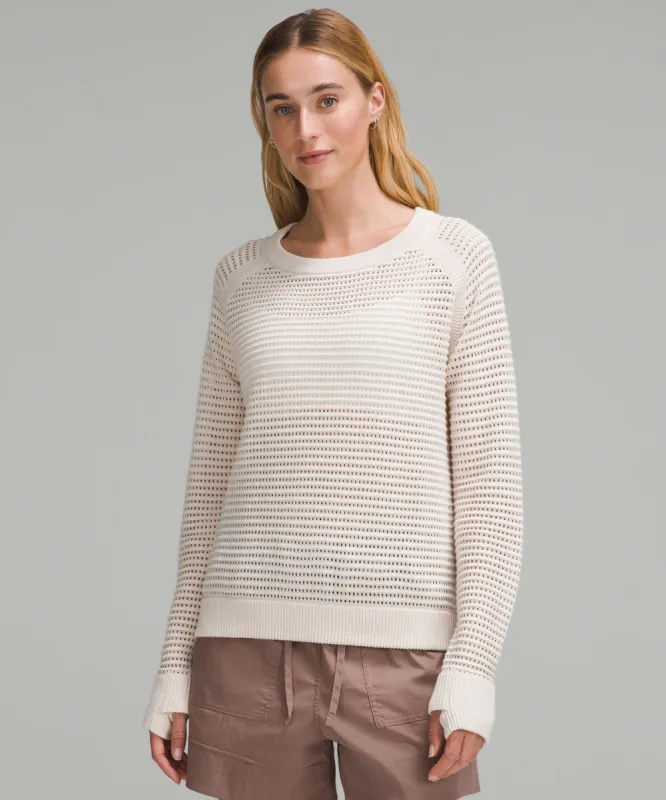Pointelle-Knit Cotton Sweater sold by Lululemon