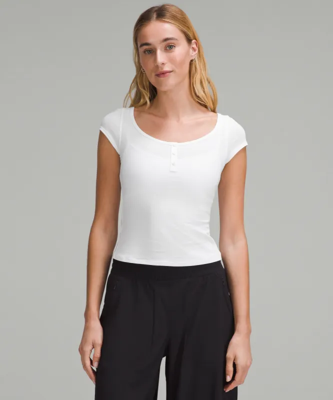 Cap-Sleeve Henley T-Shirt sold by Lululemon