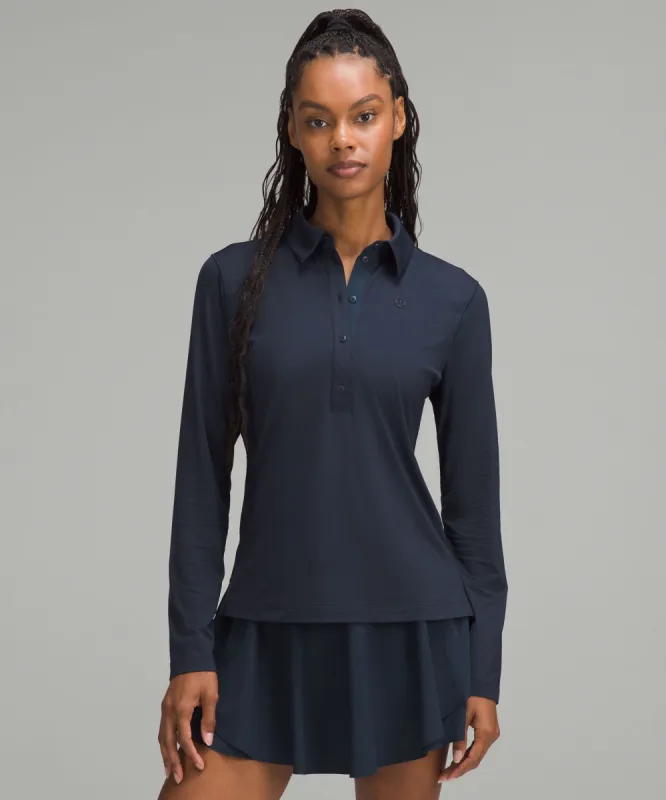 Quick-Dry Long-Sleeve Polo Shirt sold by Lululemon