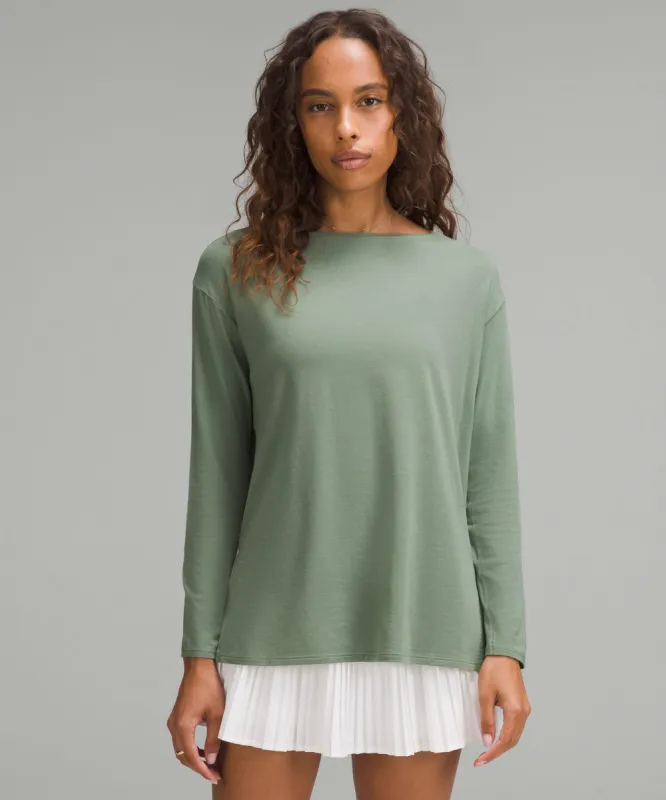 Relaxed-Fit Boatneck Long-Sleeve Shirt sold by Lululemon