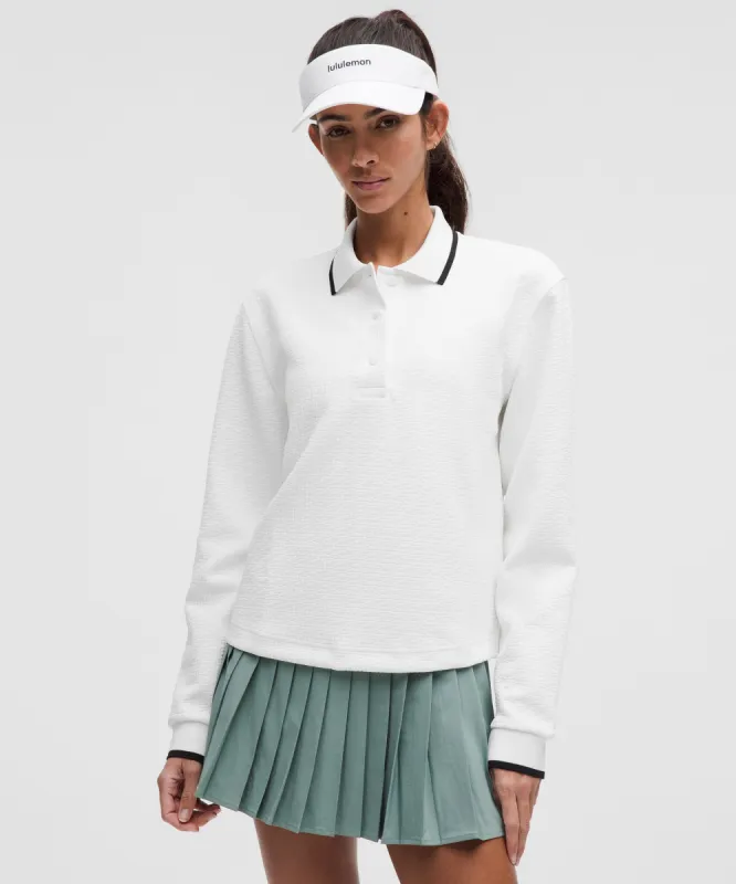 Textured Long-Sleeve Tennis Polo Shirt sold by Lululemon