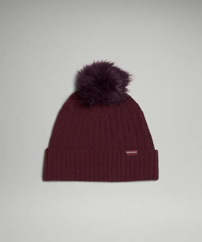 Women's Cable Knit Pom Beanie sold by Lululemon