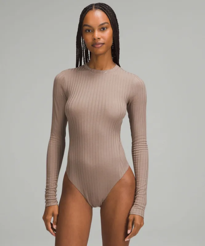 Wundermost Ribbed Wool Crewneck Long-Sleeve Bodysuit sold by Lululemon