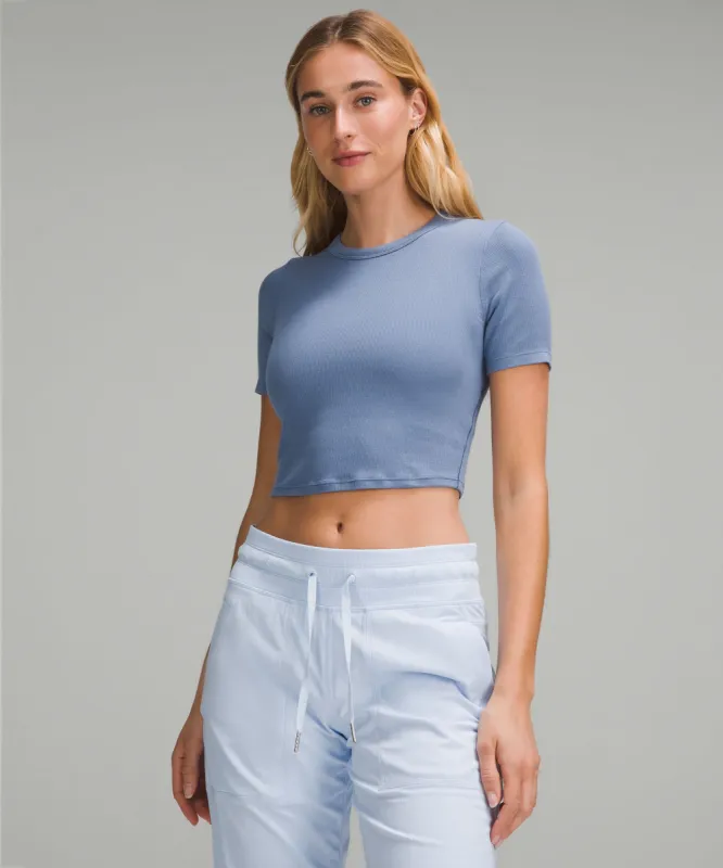 Hold Tight Straight Hem Cropped T-Shirt sold by Lululemon