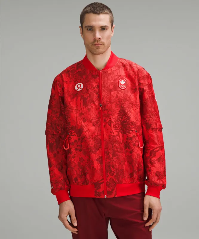 Team Canada Men's Vented Jacquard Bomber Jacket *COC Logo sold by Lululemon