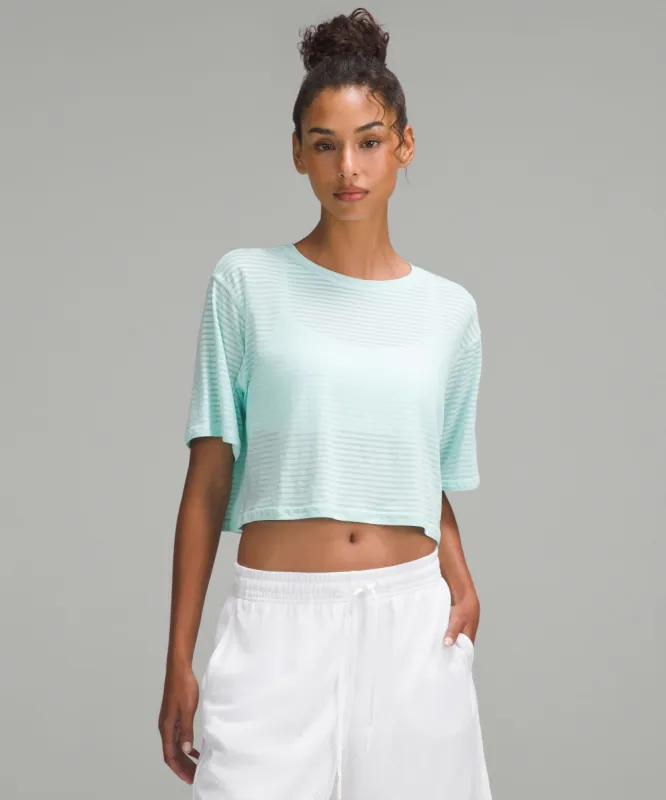 Cortes Cropped T-Shirt *Shadow Stripe sold by Lululemon