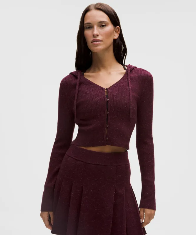 Micro Cable Merino Wool Hooded Cardigan | Women's Sweaters | lululemon sold by Lululemon
