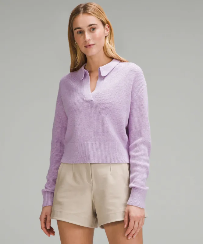 Collared Merino Wool-Blend Sweater sold by Lululemon